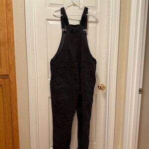 Dovetail Workwear Freshley Overalls Black Thermal Denim Size 16